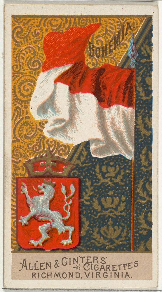 Bohemia, from Flags of All Nations, Series 2 (N10) for Allen & Ginter Cigarettes Brands issued by Allen & Ginter 