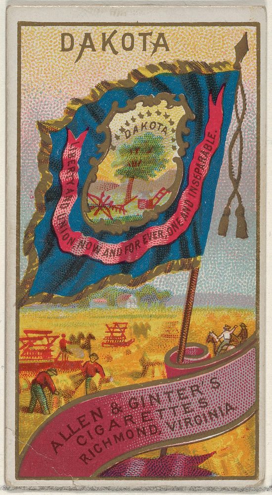 Dakota, from Flags of the States and Territories (N11) for Allen & Ginter Cigarettes Brands issued by Allen & Ginter 