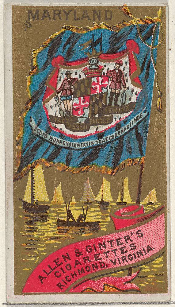 Maryland, from Flags of the States and Territories (N11) for Allen & Ginter Cigarettes Brands issued by Allen & Ginter 