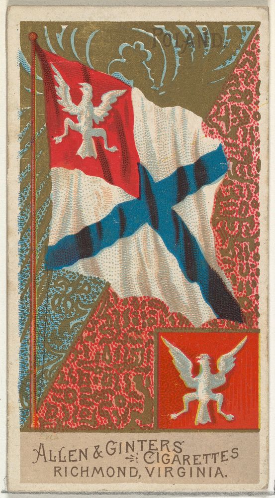 Poland, from Flags of All Nations, Series 2 (N10) for Allen & Ginter Cigarettes Brands issued by Allen & Ginter 