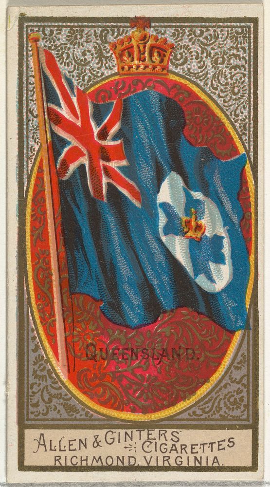 Queensland, from Flags of All Nations, Series 2 (N10) for Allen & Ginter Cigarettes Brands issued by Allen & Ginter 