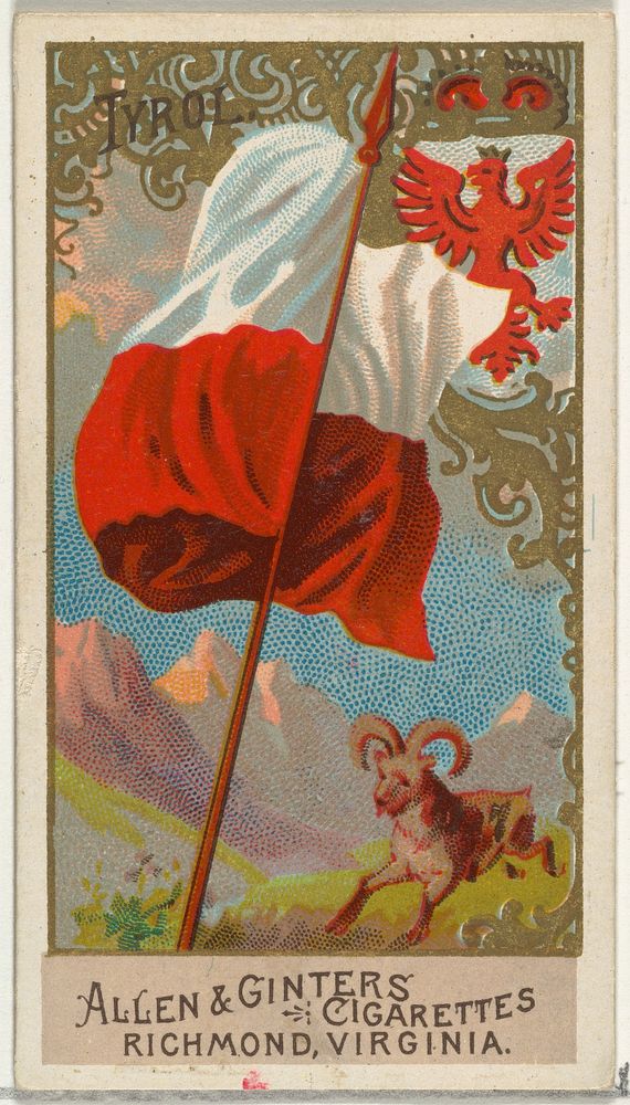 Tyrol, from Flags of All Nations, Series 2 (N10) for Allen & Ginter Cigarettes Brands issued by Allen & Ginter 