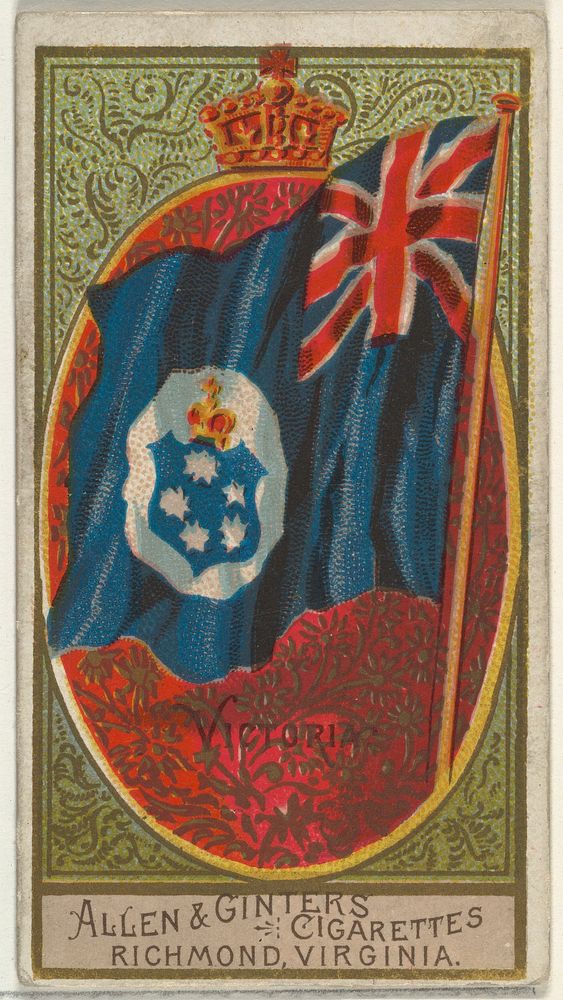 Victoria, from Flags of All Nations, Series 2 (N10) for Allen & Ginter Cigarettes Brands issued by Allen & Ginter 