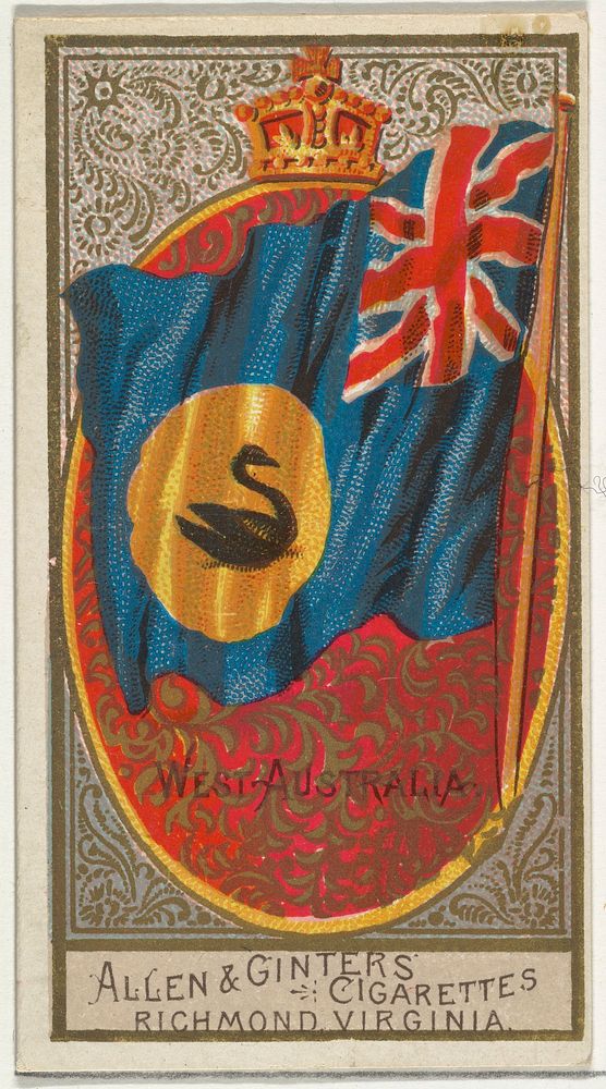 West Australia, from Flags of All Nations, Series 2 (N10) for Allen & Ginter Cigarettes Brands issued by Allen & Ginter 