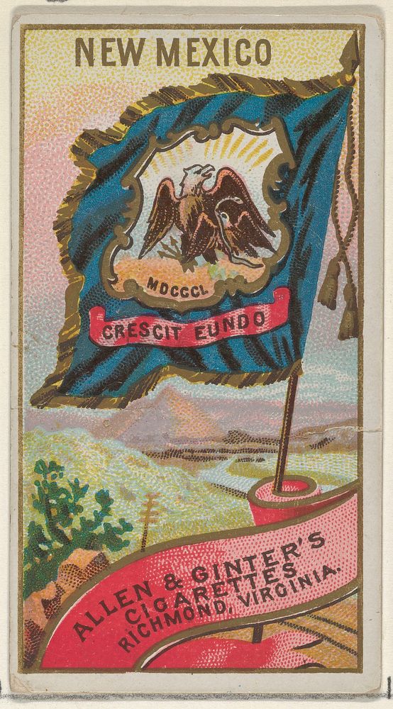 New Mexico, from Flags of the States and Territories (N11) for Allen & Ginter Cigarettes Brands issued by Allen & Ginter 