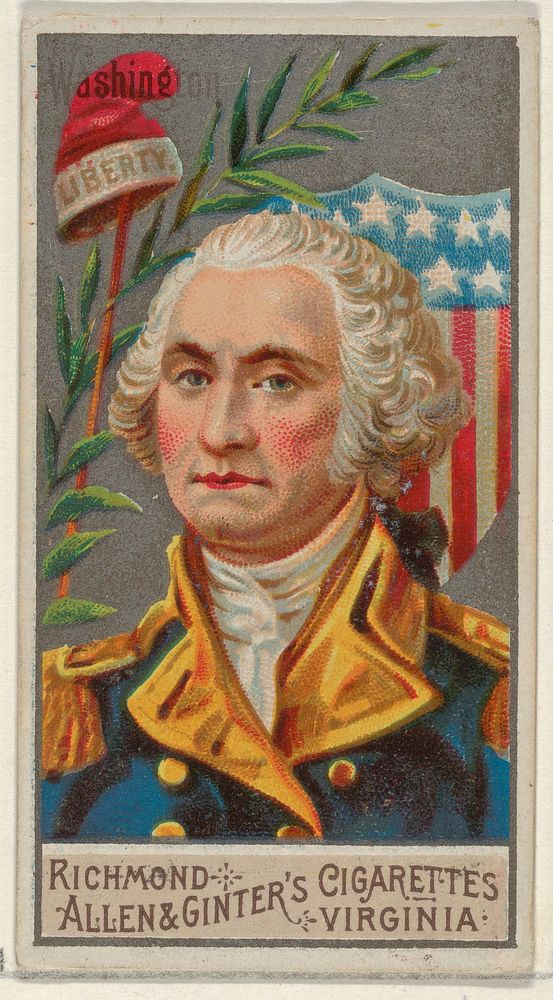 George Washington, from the Great Generals series (N15) for Allen & Ginter Cigarettes Brands, issued by Allen & Ginter