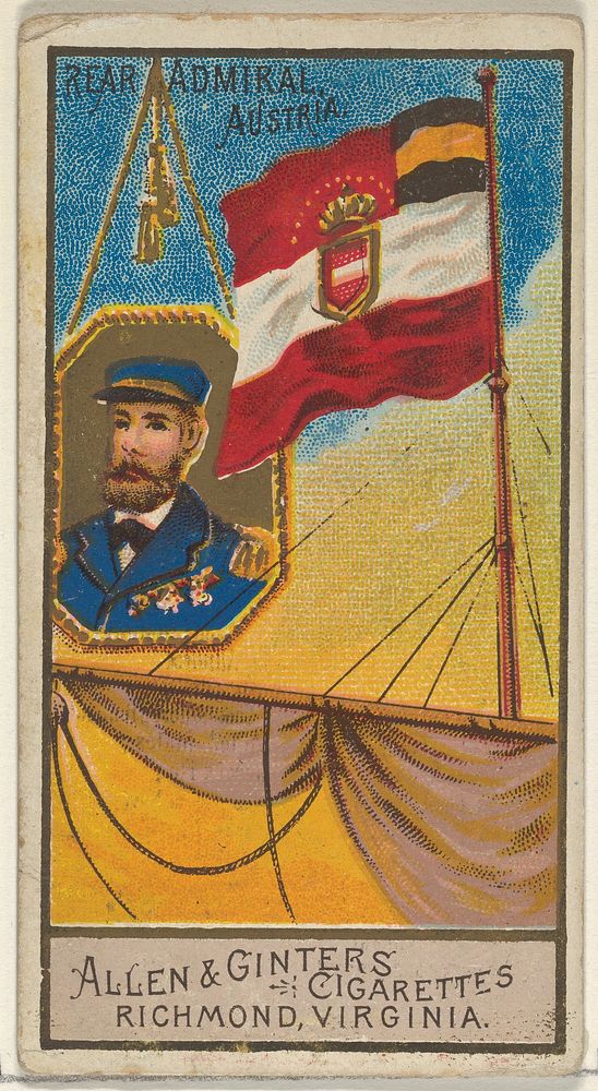 Rear Admiral, Austria, from the Naval Flags series (N17) for Allen & Ginter Cigarettes Brands issued by Allen & Ginter 