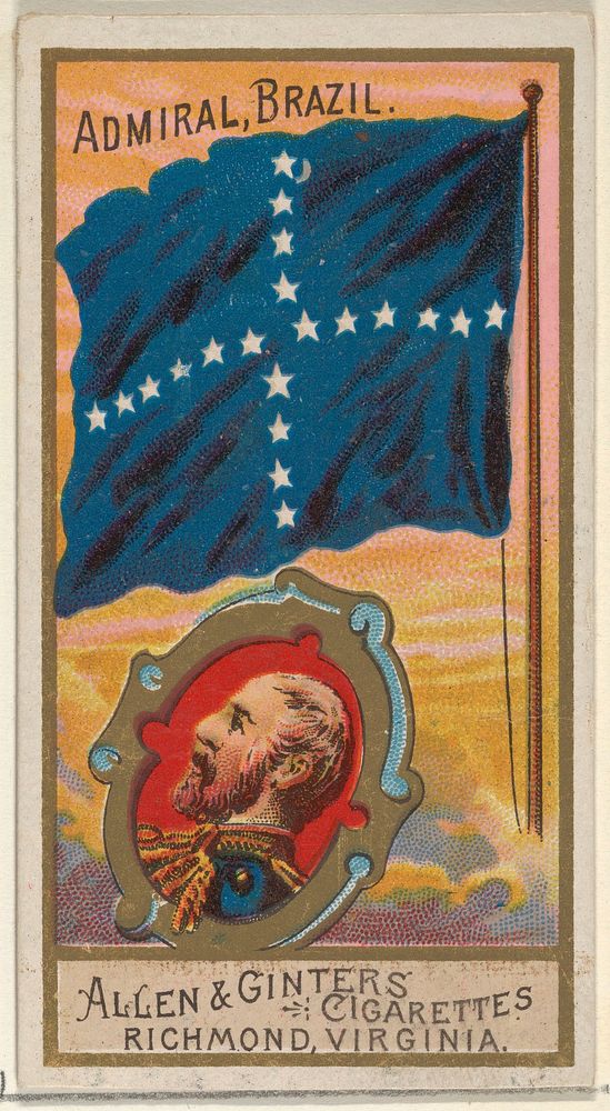 Admiral, Brazil, from the Naval Flags series (N17) for Allen & Ginter Cigarettes Brands issued by Allen & Ginter 