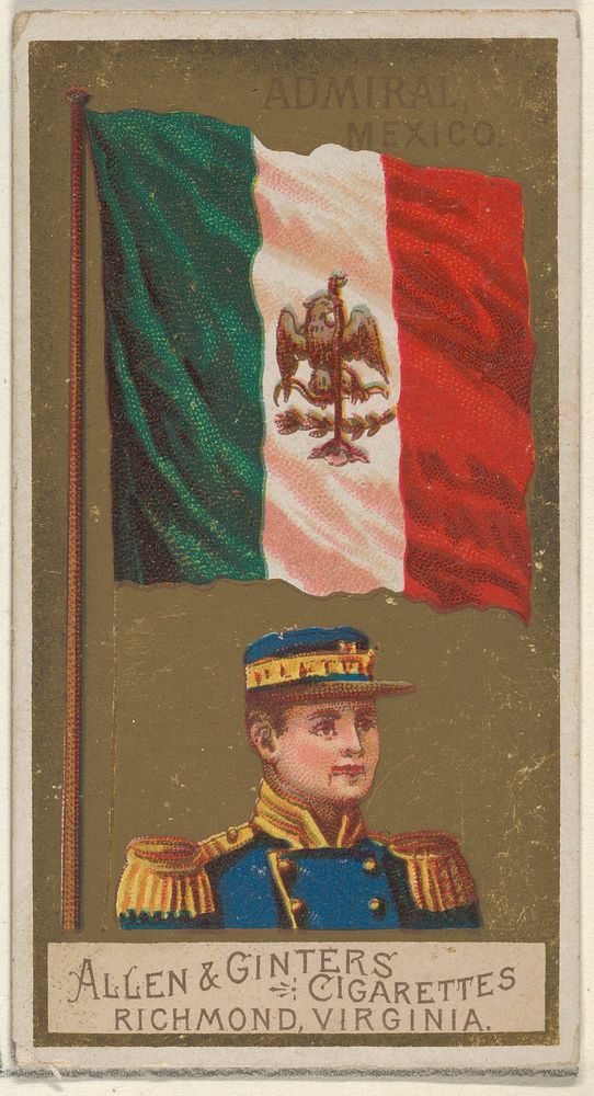 Admiral, Mexico, from the Naval Flags series (N17) for Allen & Ginter Cigarettes Brands
