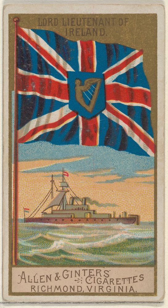 Lord Lieutenant of Ireland, from the Naval Flags series (N17) for Allen & Ginter Cigarettes Brands