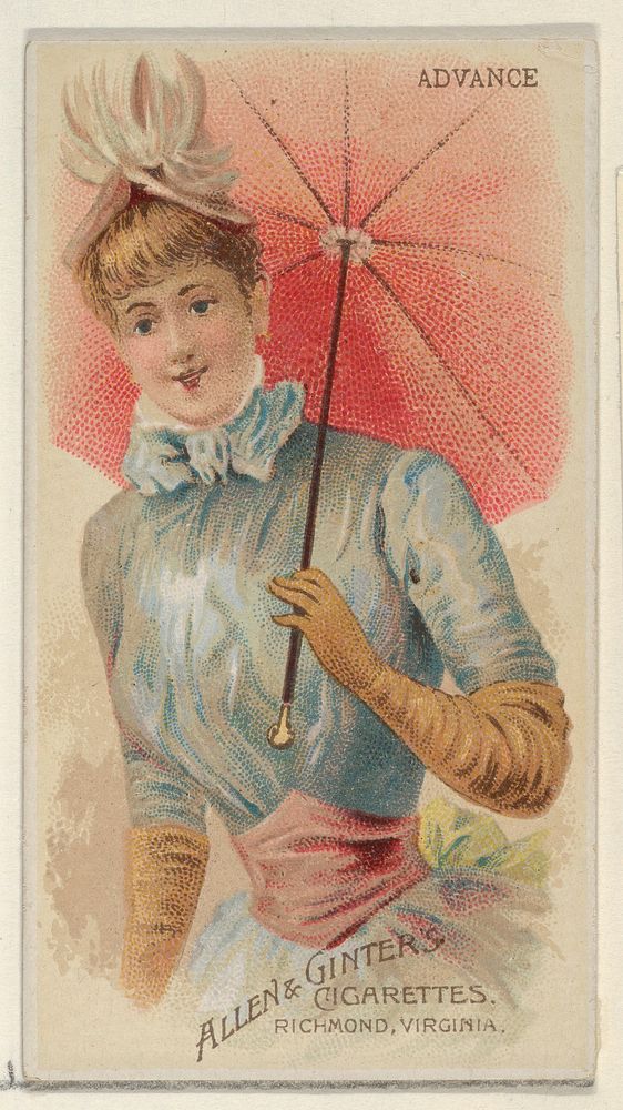 Advance, from the Parasol Drills series (N18) for Allen & Ginter Cigarettes Brands issued by Allen & Ginter 