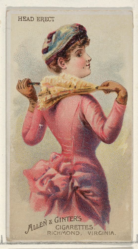 Head Erect, from the Parasol Drills series (N18) for Allen & Ginter Cigarettes Brands