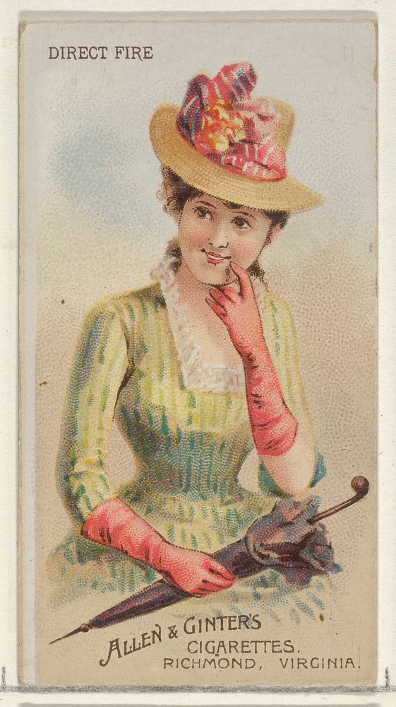 Direct Fire, from the Parasol Drills series (N18) for Allen & Ginter Cigarettes Brands issued by Allen & Ginter 