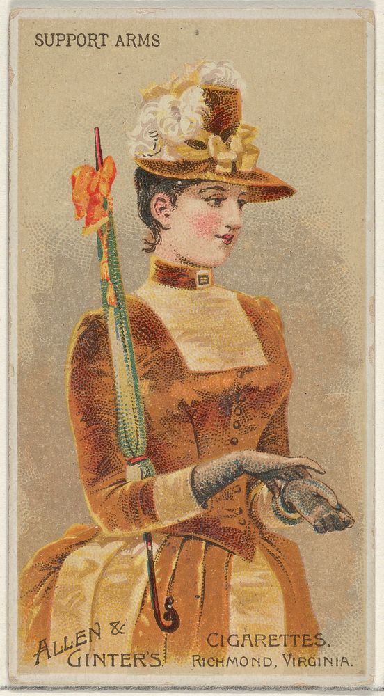 Support Arms, from the Parasol Drills series (N18) for Allen & Ginter Cigarettes Brands issued by Allen & Ginter 