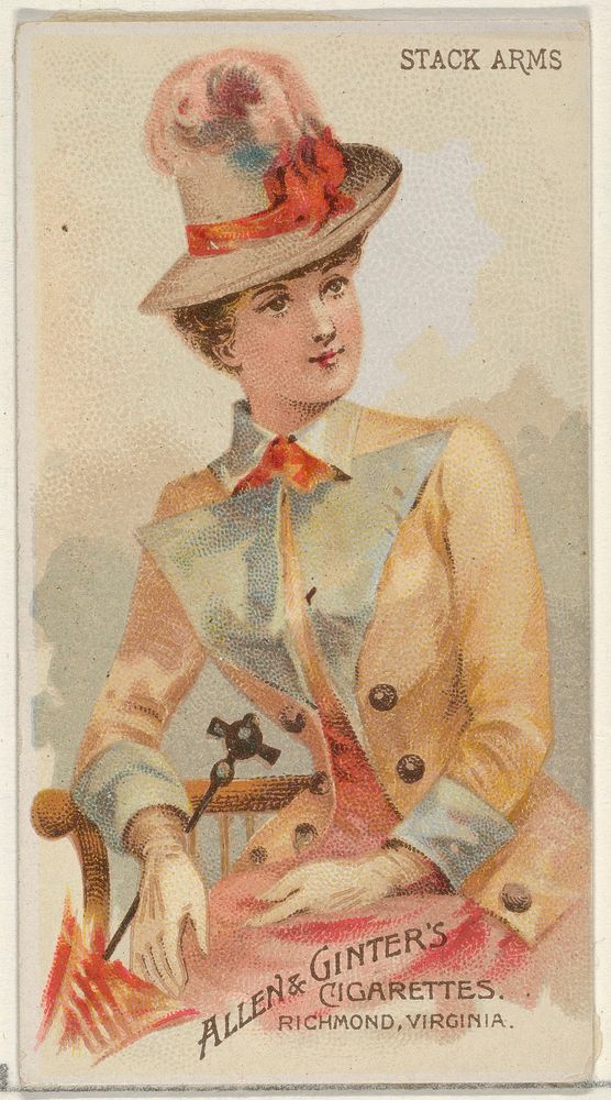 Stack Arms, from the Parasol Drills series (N18) for Allen & Ginter Cigarettes Brands issued by Allen & Ginter 
