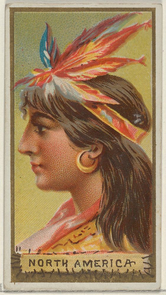 North America, from the Types of All Nations series (N24) for Allen & Ginter Cigarettes