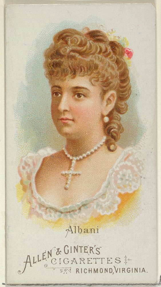 Albani, from World's Beauties, Series 1 (N26) for Allen & Ginter Cigarettes issued by Allen & Ginter 