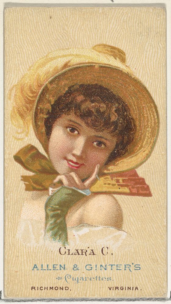 Clara C., from World's Beauties, Series 2 (N27) for Allen & Ginter Cigarettes, issued by Allen & Ginter