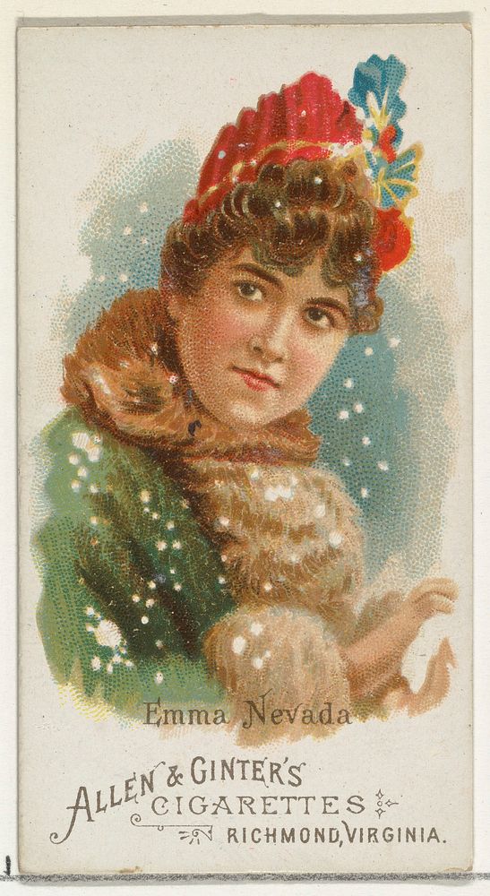 Emma Nevada, from World's Beauties, Series 1 (N26) for Allen & Ginter Cigarettes