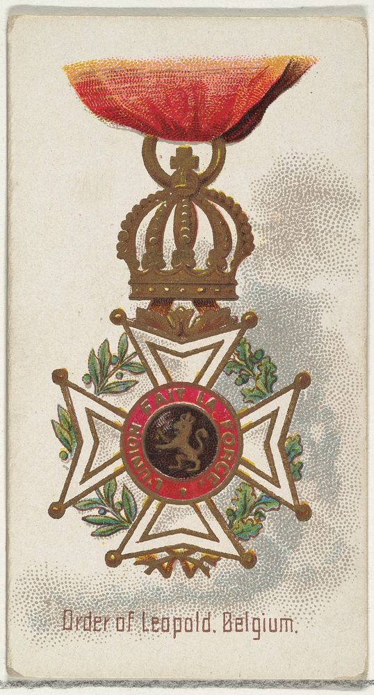 Order of Leopold, Belgium, from the World's Decorations series (N30) for Allen & Ginter Cigarettes issued by Allen & Ginter 