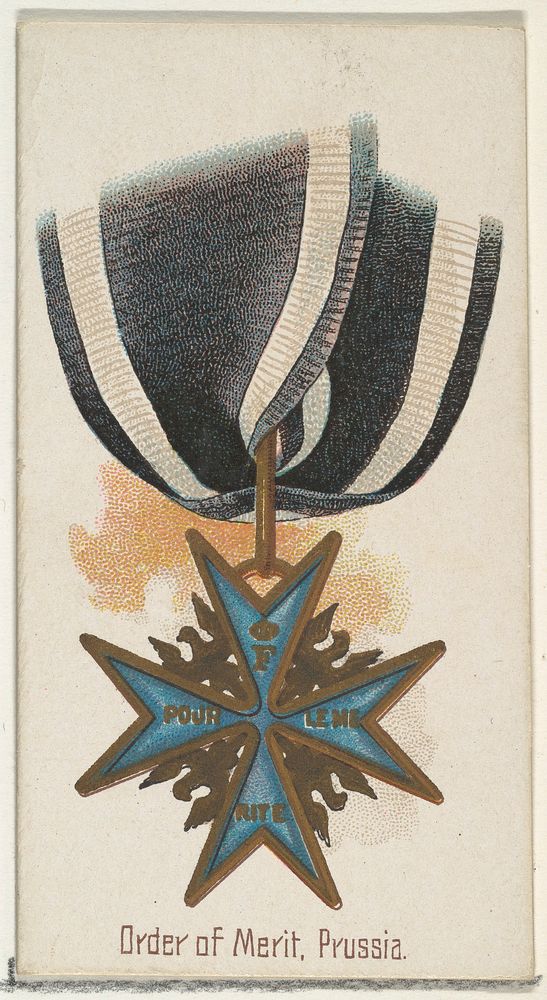 Order of Merit, Prussia, from the World's Decorations series (N30) for Allen & Ginter Cigarettes issued by Allen & Ginter 