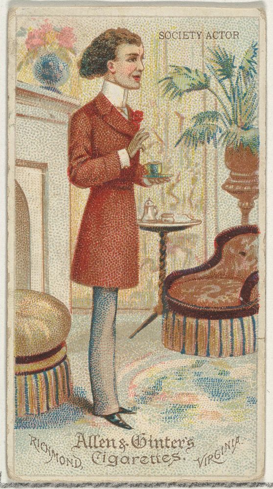 Society Actor, from World's Dudes series (N31) for Allen & Ginter Cigarettes, issued by Allen & Ginter