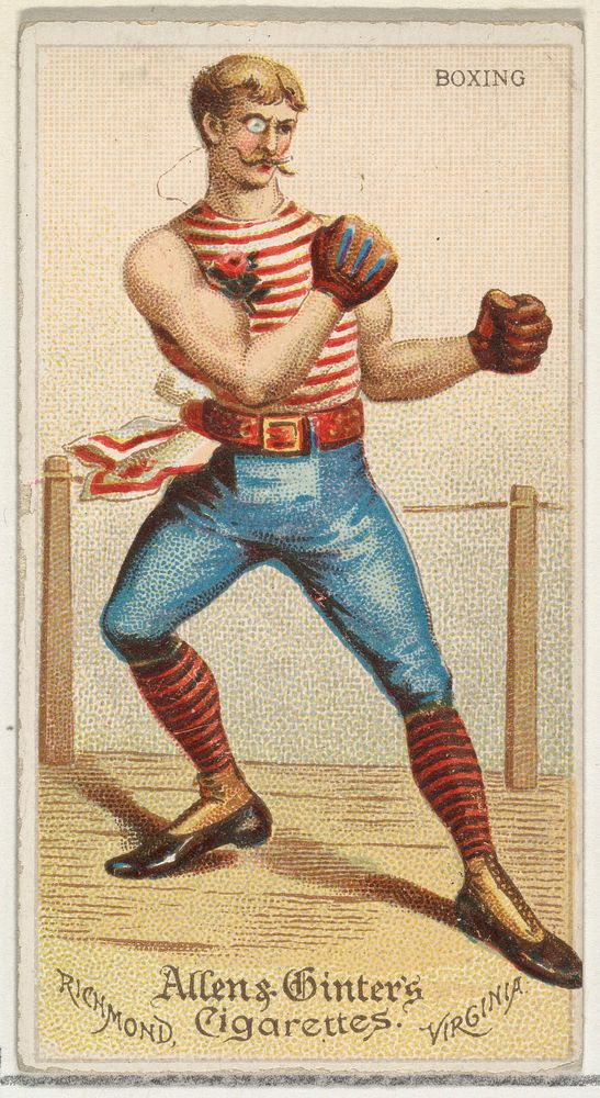 Boxing, from World's Dudes series (N31) for Allen & Ginter Cigarettes