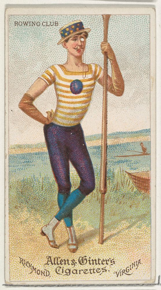 Rowing Club, from World's Dudes series (N31) for Allen & Ginter Cigarettes, issued by Allen & Ginter
