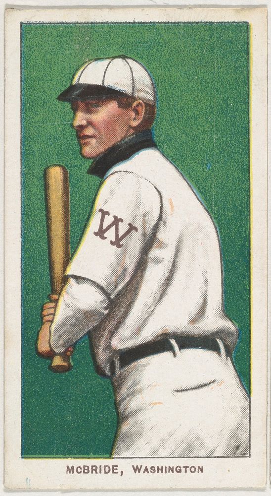 McBride, Washington, American League, from the White Border series (T206) for the American Tobacco Company