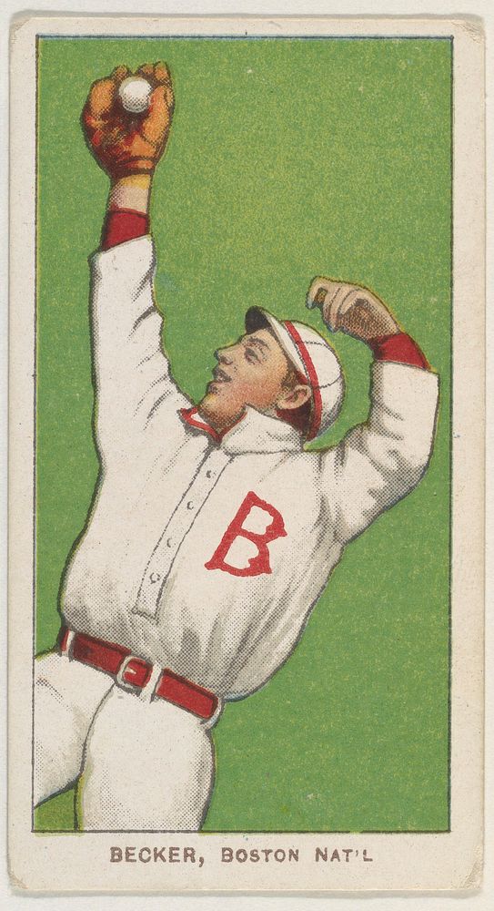 Becker, Boston, National League, from the White Border series (T206) for the American Tobacco Company