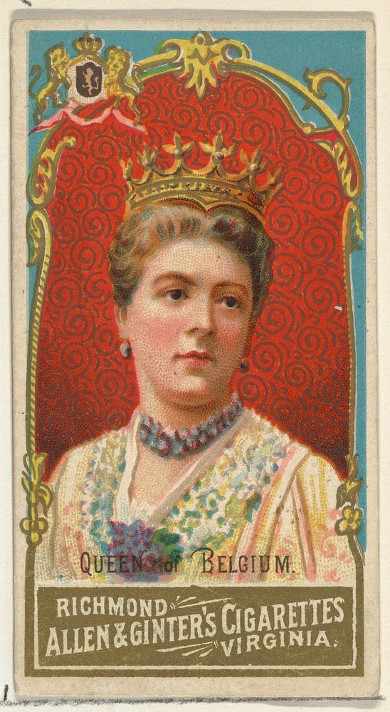 Queen of Belgium, from World's Sovereigns series (N34) for Allen & Ginter Cigarettes