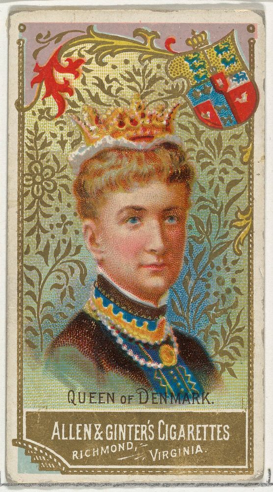 Queen of Denmark, from World's Sovereigns series (N34) for Allen & Ginter Cigarettes