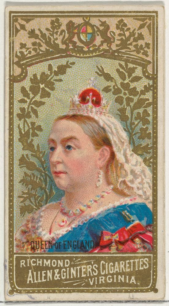 Queen of England, from World's Sovereigns series (N34) for Allen & Ginter Cigarettes