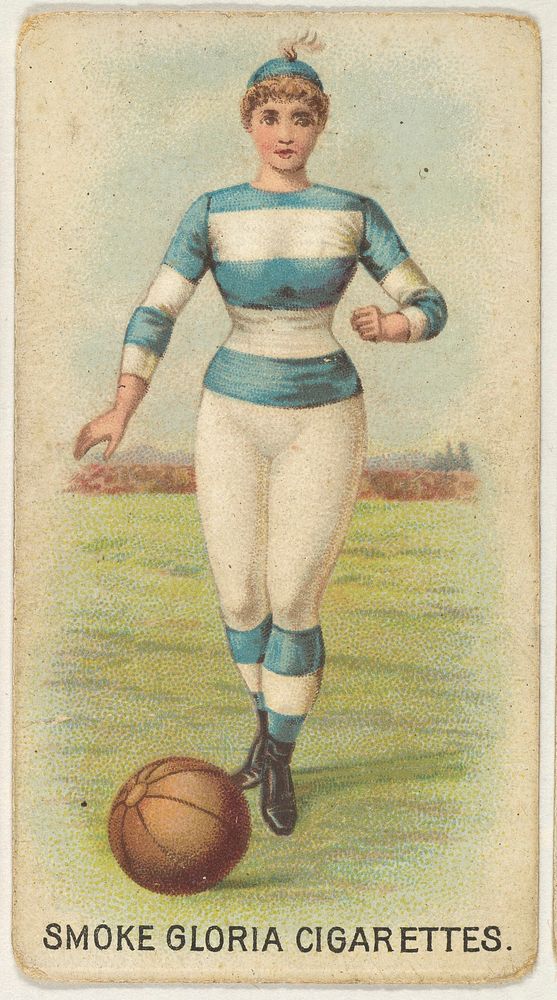 From the series "Sports Girls" (C190), issued by the American Cigarette Company, Ltd., Montreal, to promote Gloria Cigarettes