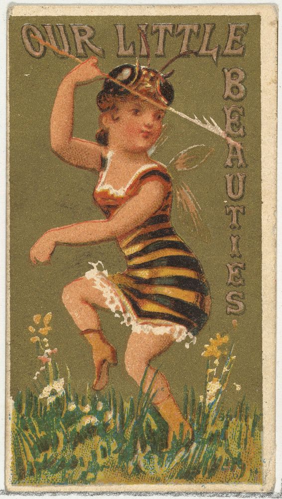 From the Girls and Children series (N58) promoting Our Little Beauties Cigarettes for Allen & Ginter brand tobacco products…
