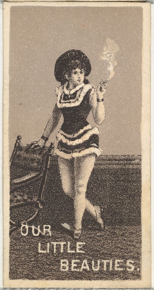 From the Actresses series (N57) promoting Our Little Beauties Cigarettes for Allen & Ginter brand tobacco products