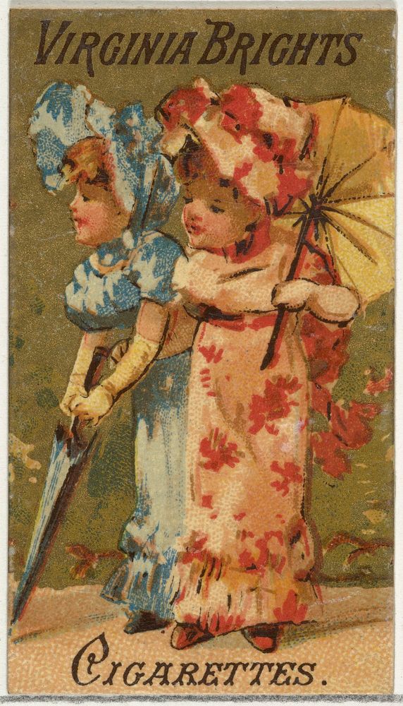 From the Girls and Children series (N64) promoting Virginia Brights Cigarettes for Allen & Ginter brand tobacco products…