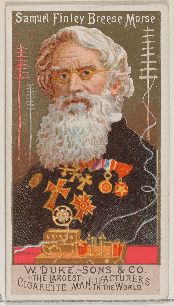 Samuel Finley Breese Morse, from the series Great Americans (N76) for Duke brand cigarettes issued by W. Duke, Sons & Co.