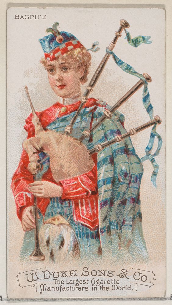 Bagpipe, from the Musical Instruments series (N82) for Duke brand cigarettes