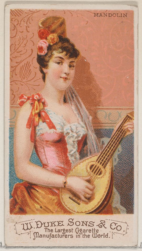 Mandolin, from the Musical Instruments series (N82) for Duke brand cigarettes issued by W. Duke, Sons & Co.