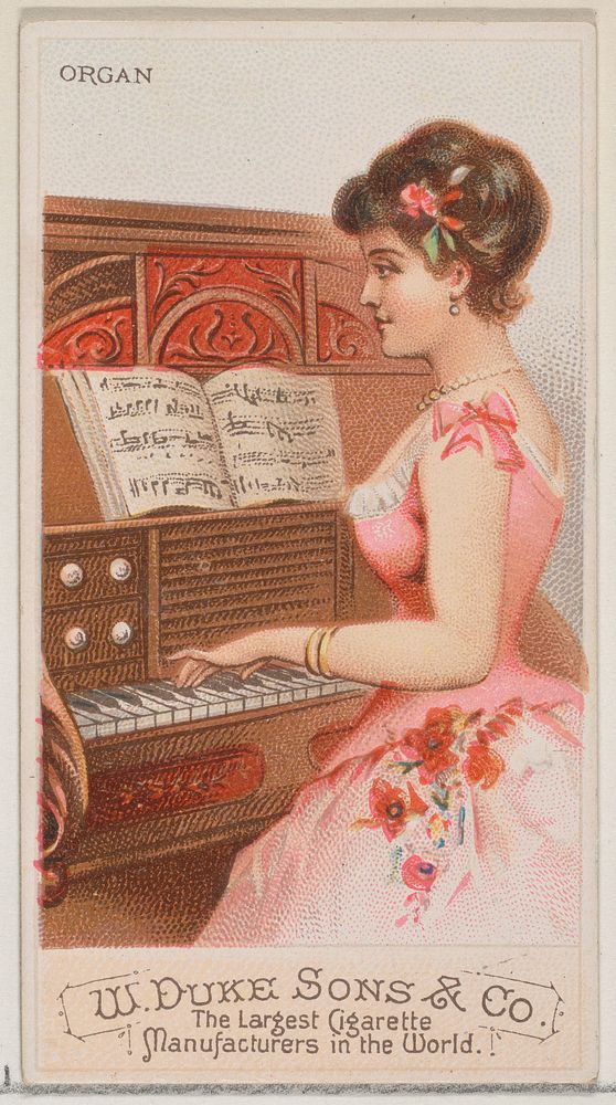 Organ, from the Musical Instruments series (N82) for Duke brand cigarettes