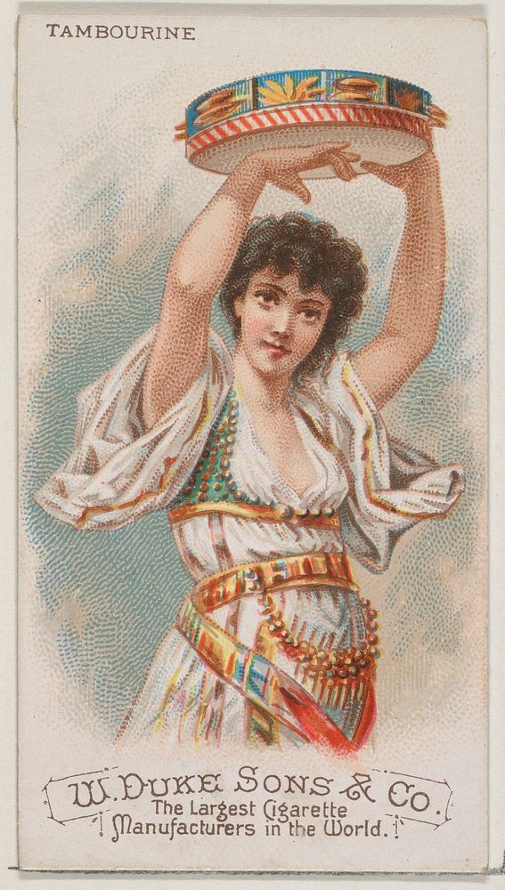 Tamborine, from the Musical Instruments series (N82) for Duke brand cigarettes