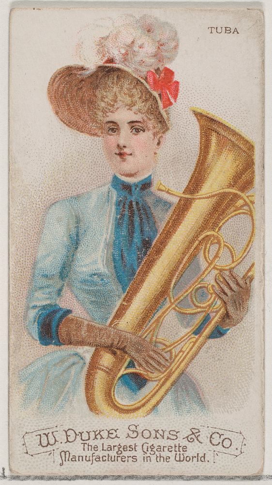 Tuba, from the Musical Instruments series (N82) for Duke brand cigarettes