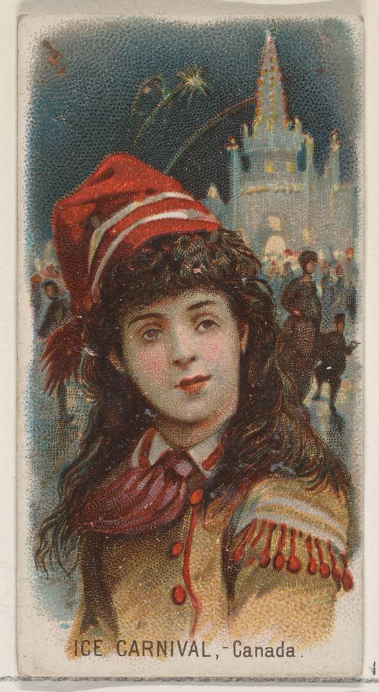 Ice Carnival, Canada, from the Holidays series (N80) for Duke brand cigarettes, issued by W. Duke, Sons & Co.