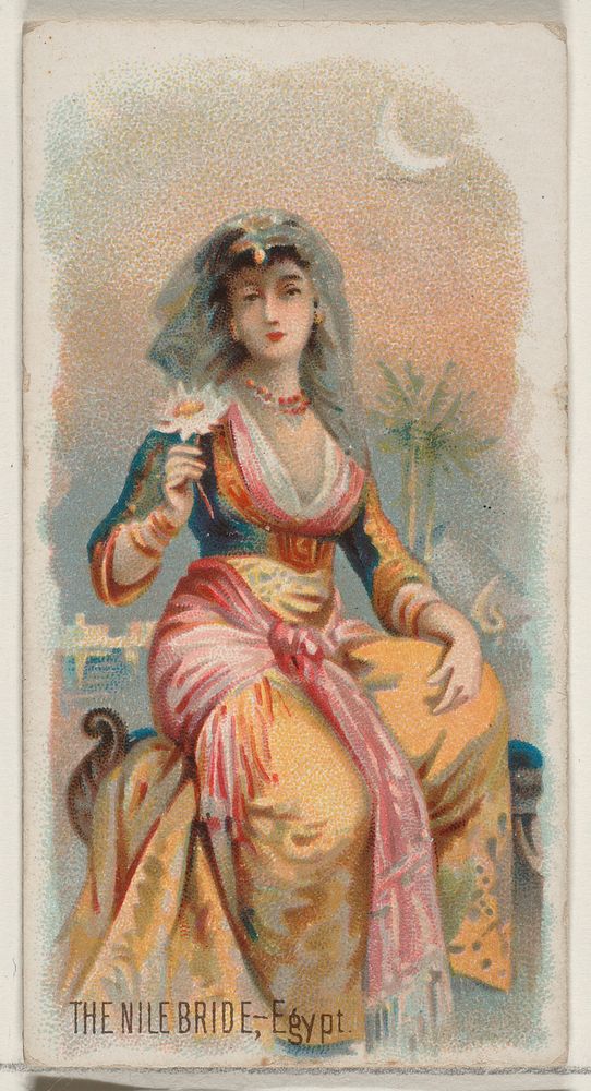The Nile Bride, Egypt, from the Holidays series (N80) for Duke brand cigarettes issued by Allen & Ginter, George S. Harris &…
