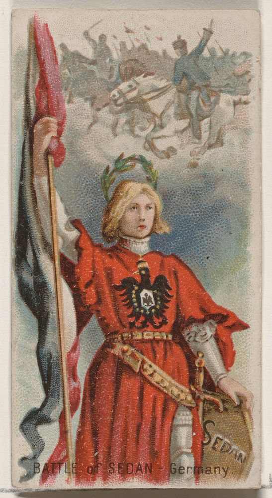 Battle of Sedan, Germany, from the Holidays series (N80) for Duke brand cigarettes issued by Allen & Ginter, George S.…