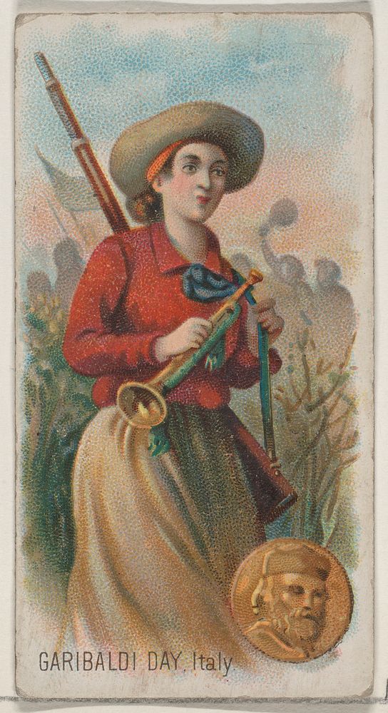 Garibaldi Day, Italy, from the Holidays series (N80) for Duke brand cigarettes issued by Allen & Ginter, George S. Harris &…