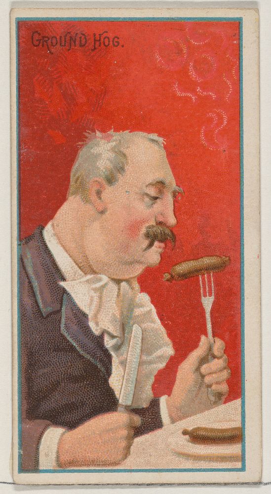 Ground Hog, from the Jokes series (N87) for Duke brand cigarettes issued by Allen & Ginter, George S. Harris & Sons…