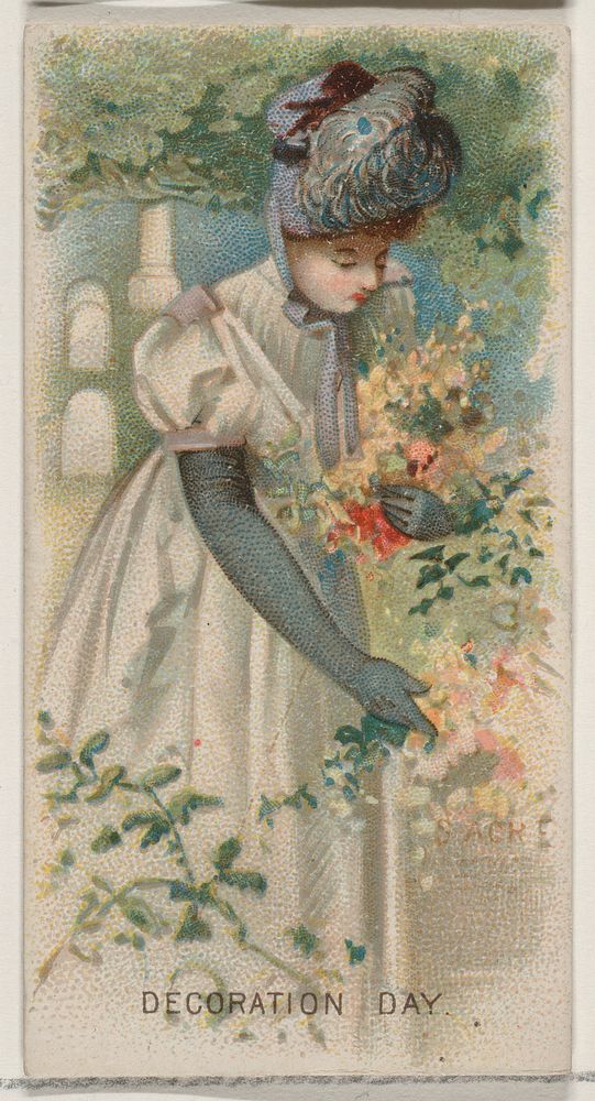 Decoration Day, United States, from the Holidays series (N80) for Duke brand cigarettes issued by Allen & Ginter, George S.…