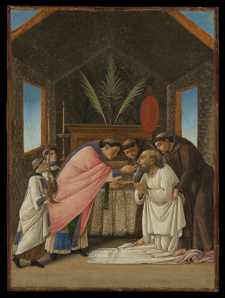 The Last Communion of Saint Jerome by Botticelli (Alessandro di Mariano Filipepi)